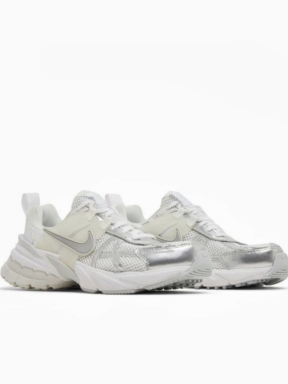 Nike V2K Run Summit White Metallic Silver Sneakers
